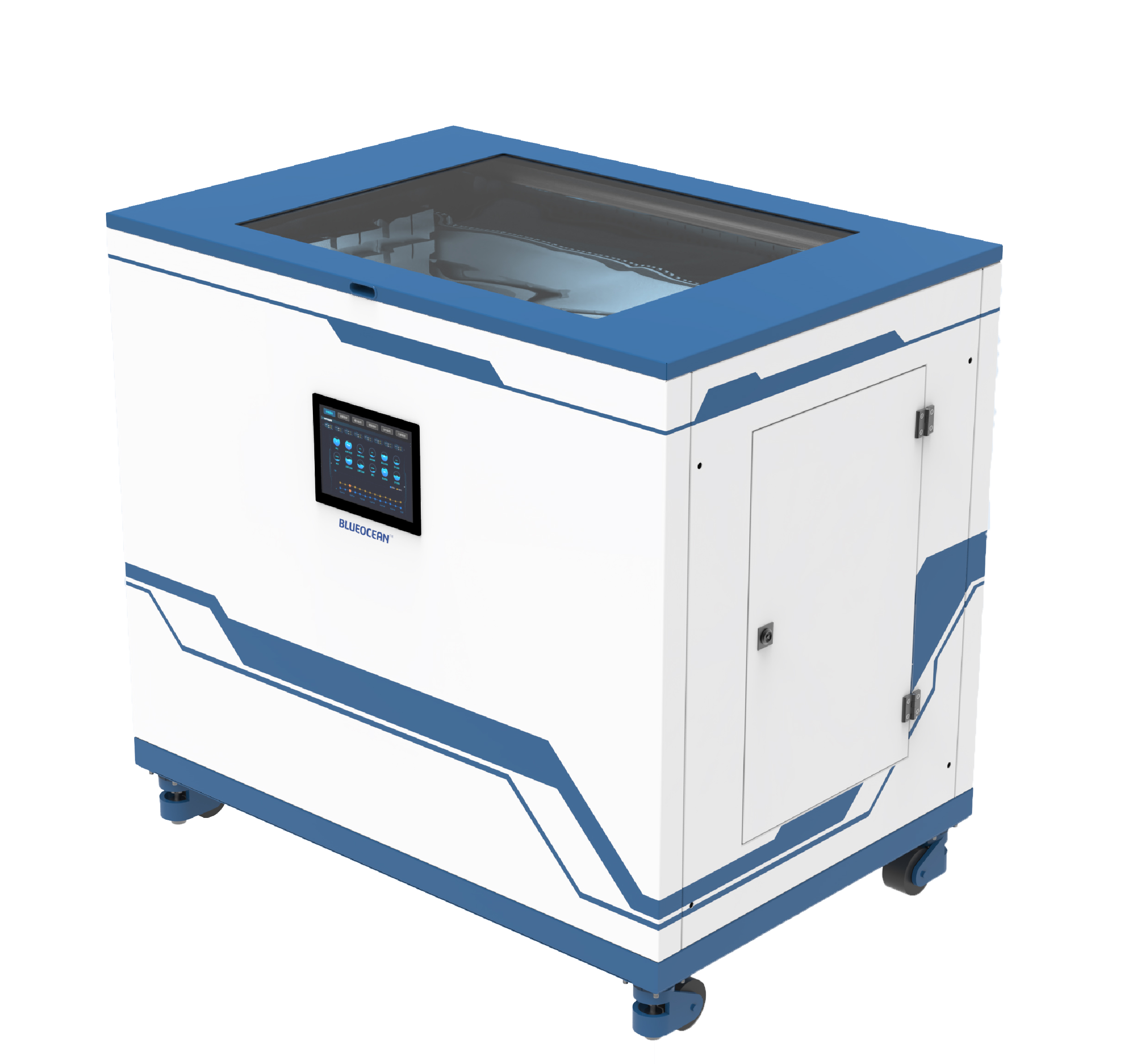 Horizontal immersion cabinet