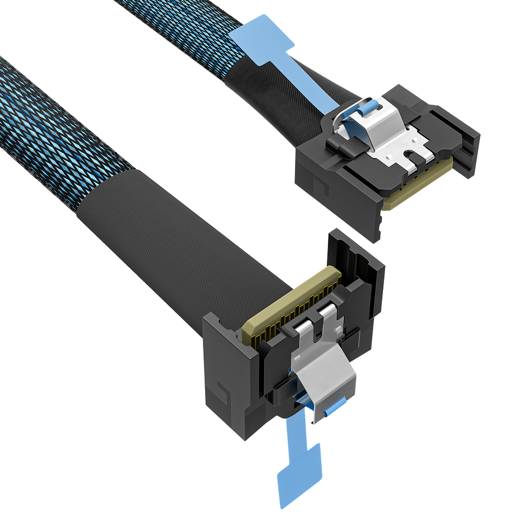 MCIO 4X to 4X (right angle)